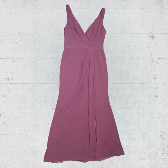 NWT David’s Bridal Pleated Tank Stretch Crepe Bridesmaid Dress 10 STYLE# F20104 - Picture 3 of 14